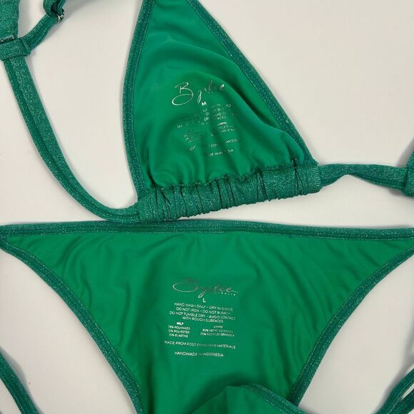 Bydee Bikini Set - Emerald Green Shimmer (Top M, Bottom L) - Picture 7 of 10